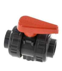 PVC 2-way Ball Valve True Union 25 mm Socket FKM