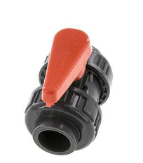 PVC 2-way Ball Valve True Union 25 mm Socket FKM