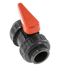 PVC 2-way Ball Valve True Union 32 mm Socket FKM