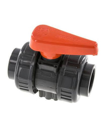 PVC 2-way Ball Valve True Union 32 mm Socket FKM
