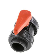 PVC 2-way Ball Valve True Union 32 mm Socket FKM