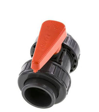 PVC 2-way Ball Valve True Union 40 mm Socket EPDM
