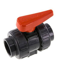 PVC 2-way Ball Valve True Union 40 mm Socket FKM