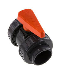 PVC 2-way Ball Valve True Union 50 mm Socket EPDM