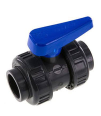 PVC 2-way Ball Valve True Union 32 mm Socket EPDM