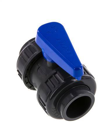 PVC 2-way Ball Valve True Union 32 mm Socket EPDM