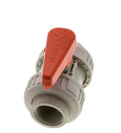 PP-H 2-way Ball Valve True Union Rp 1'' EPDM