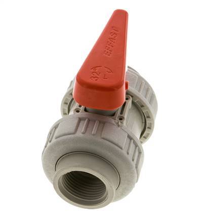 PP-H 2-way Ball Valve True Union Rp 1'' EPDM
