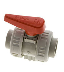 PP-H 2-way Ball Valve True Union Rp 1'' FKM
