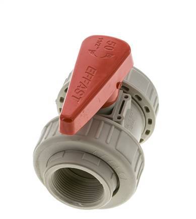PP-H 2-way Ball Valve True Union Rp 1 1/2'' EPDM