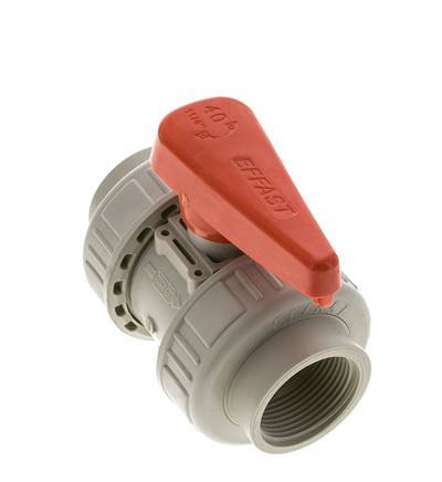 PP-H 2-way Ball Valve True Union Rp 1 1/4'' FKM