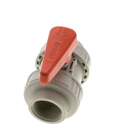 PP-H 2-way Ball Valve True Union Rp 1 1/4'' FKM