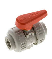 PP-H 2-way Ball Valve True Union Rp 1/2'' EPDM