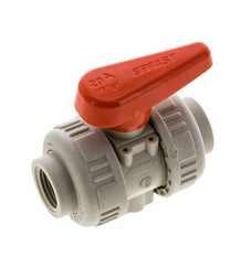 PP-H 2-way Ball Valve True Union Rp 1/2'' FKM