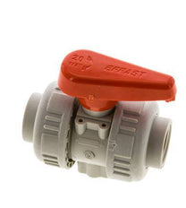 PP-H 2-way Ball Valve True Union Rp 1/2'' FKM