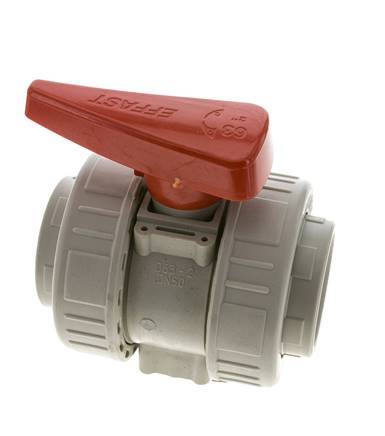 PP-H 2-way Ball Valve True Union Rp 2'' FKM