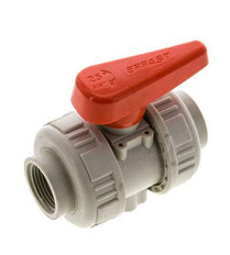 PP-H 2-way Ball Valve True Union Rp 3/4'' FKM