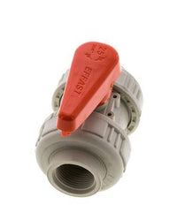 PP-H 2-way Ball Valve True Union Rp 3/4'' FKM