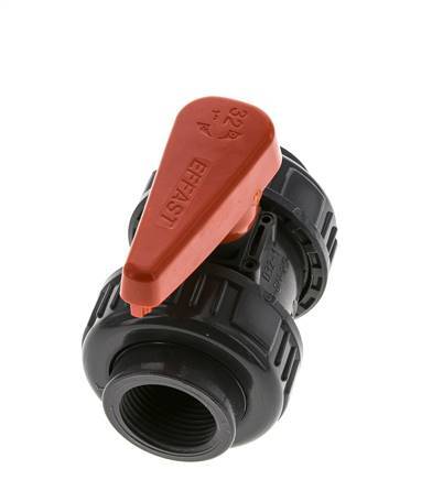 PVC 2-way Ball Valve True Union Rp 1'' EPDM