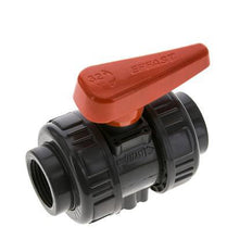 PVC 2-way Ball Valve True Union Rp 1'' FKM
