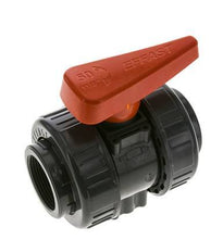 PVC 2-way Ball Valve True Union Rp 1 1/2'' EPDM
