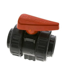 PVC 2-way Ball Valve True Union Rp 1 1/2'' EPDM