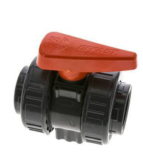 PVC 2-way Ball Valve True Union Rp 1 1/2'' FKM