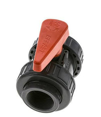 PVC 2-way Ball Valve True Union Rp 1 1/2'' FKM