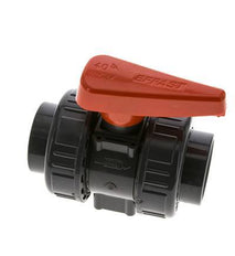 PVC 2-way Ball Valve True Union Rp 1 1/4'' EPDM