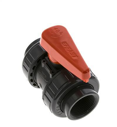 PVC 2-way Ball Valve True Union Rp 1 1/4'' EPDM