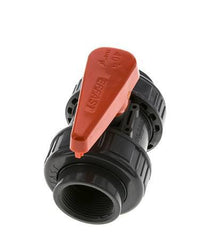 PVC 2-way Ball Valve True Union Rp 1 1/4'' EPDM