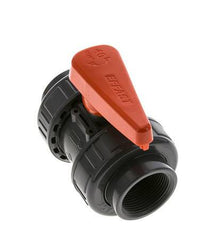 PVC 2-way Ball Valve True Union Rp 1 1/4'' FKM