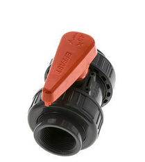 PVC 2-way Ball Valve True Union Rp 1 1/4'' FKM