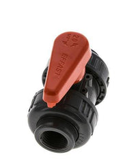 PVC 2-way Ball Valve True Union Rp 1/2'' FKM