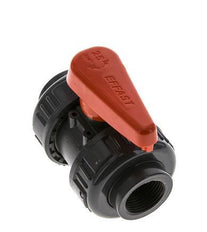 PVC 2-way Ball Valve True Union Rp 3/4'' FKM