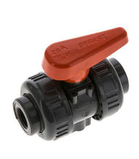 PVC 2-way Ball Valve True Union Rp 3/8'' FKM