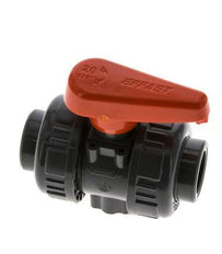 PVC 2-way Ball Valve True Union Rp 3/8'' FKM