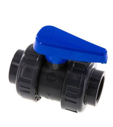 PVC 2-way Ball Valve True Union Rp 1'' EPDM