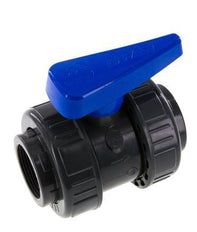 PVC 2-way Ball Valve True Union Rp 1 1/2'' EPDM
