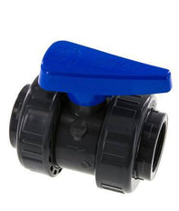 PVC 2-way Ball Valve True Union Rp 1 1/2'' EPDM