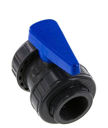 PVC 2-way Ball Valve True Union Rp 1 1/2'' EPDM