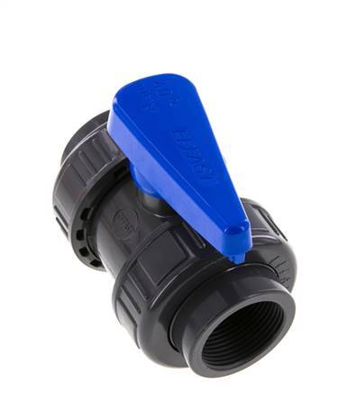 PVC 2-way Ball Valve True Union Rp 1 1/4'' EPDM