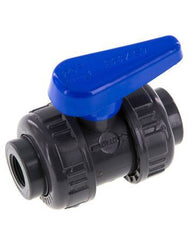 PVC 2-way Ball Valve True Union Rp 3/8'' EPDM