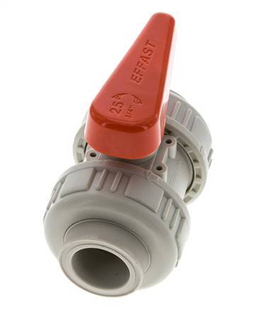 PP-H 2-way Ball Valve True Union 25 mm FKM