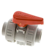 PP-H 2-way Ball Valve True Union 25 mm FKM