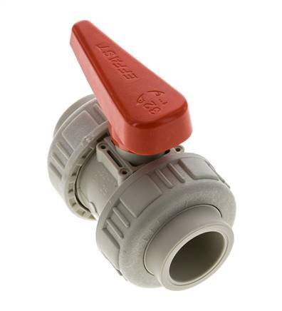 PP-H 2-way Ball Valve True Union 32 mm EPDM