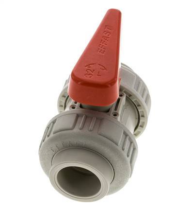PP-H 2-way Ball Valve True Union 32 mm EPDM
