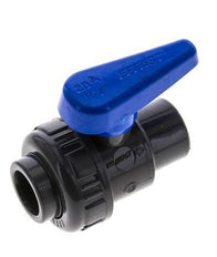 PVC 2-way Ball Valve Single Union 20 mm Socket EPDM