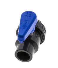PVC 2-way Ball Valve Single Union 20 mm Socket EPDM