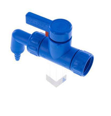 PP 2-way Ball Valve G 3/4'' 6x10mm Hose Barbs